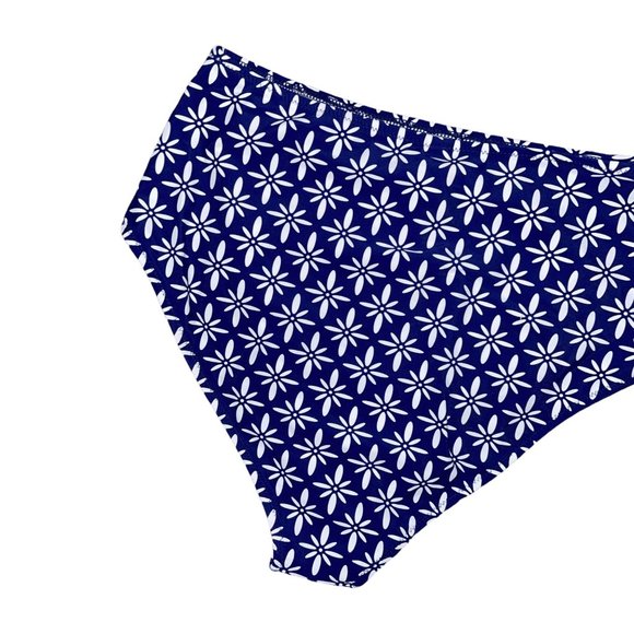 NWT Cupshe High Waist Rise Floral Swimsuit Bikini Tankini Bottoms Womens Large - Picture 5 of 7